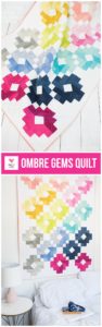 Cotton and Steel Ombre Gems quilt by Emily of quiltylove.com