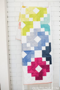 Cotton and Steel Ombre Gems quilt by Emily of quiltylove.com