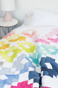 Cotton and Steel Ombre Gems quilt by Emily of quiltylove.com