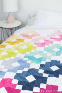 Cotton and Steel Ombre Gems quilt by Emily of quiltylove.com