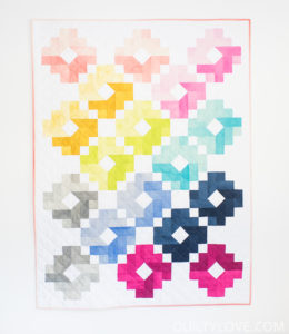 Cotton and Steel Ombre Gems quilt by Emily of quiltylove.com
