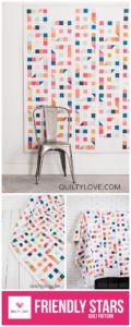 Friendly stars quilt pattern by Emily of quiltylove.com