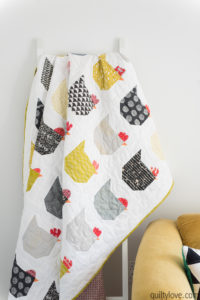 chicken quilt by emily of quiltylove