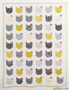 chicken quilt by emily of quiltylove