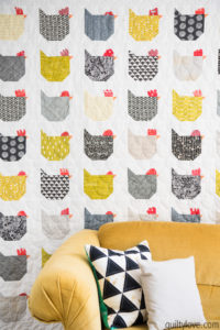 chicken quilt by emily of quiltylove