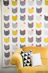 chicken quilt by emily of quiltylove