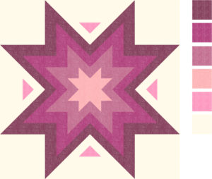 Expanding Stars quilt pattern in ombre by Emily of quiltylove.com