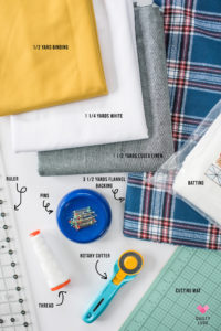 Striped linen quilt tutorial