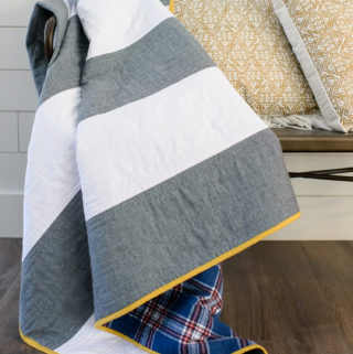 Striped linen quilt tutorial