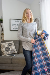 Striped linen quilt tutorial