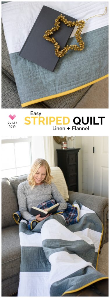 Easy Striped Quilt- Free quilt pattern - Quilty Love