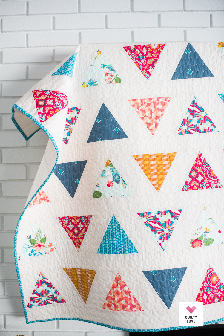 Triangle Pop baby quilt The Aura fabrics one Quilty Love