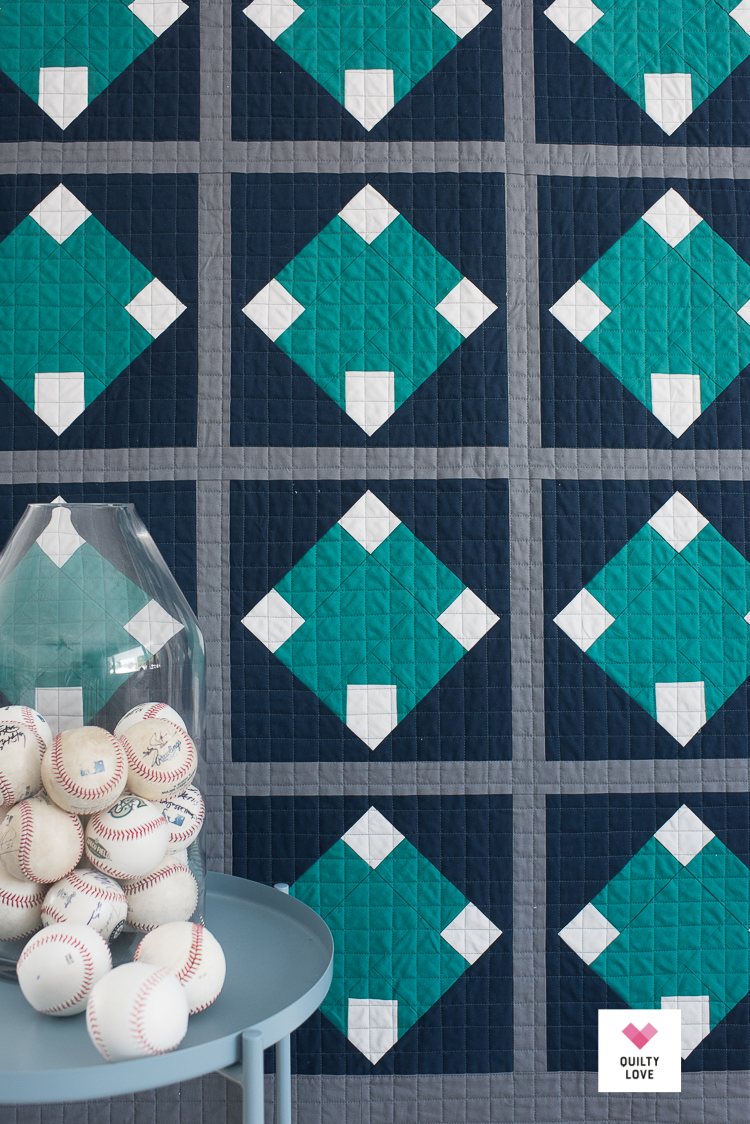 Home Run Quilt A baseball quilt pattern Quilty Love