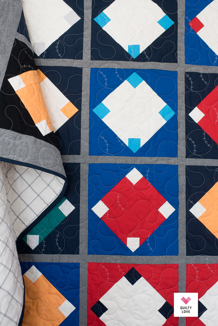 Home Run Quilt A baseball quilt pattern Quilty Love