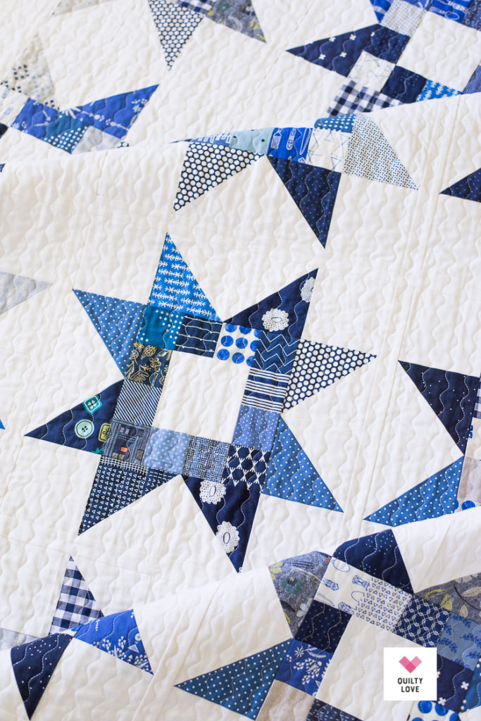 Quilty Stars quilt pattern by Emily of quiltylove.com