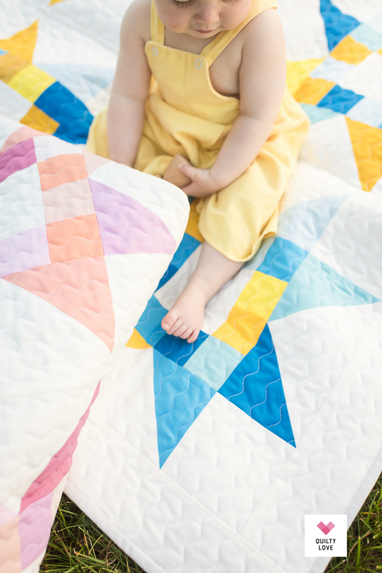 Quilty Stars quilt pattern by Emily of quiltylove.com