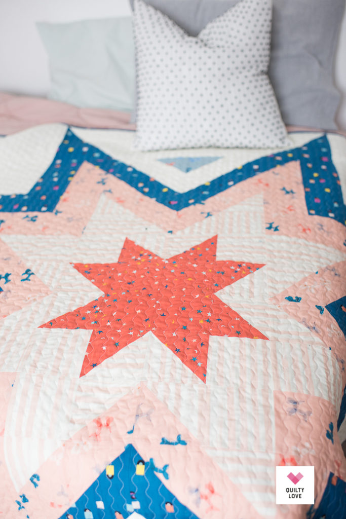 Expanding Stars quilt pattern.  Modern Star quilt by Emily of Quiltylove.com.