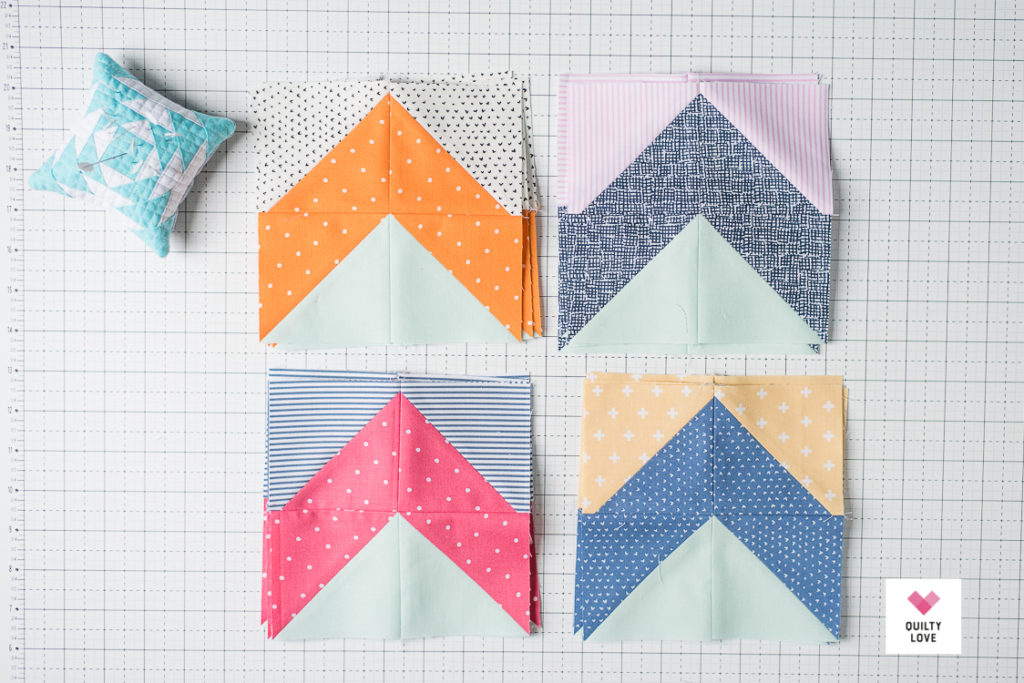 Flying geese using Dear Stella fabrics