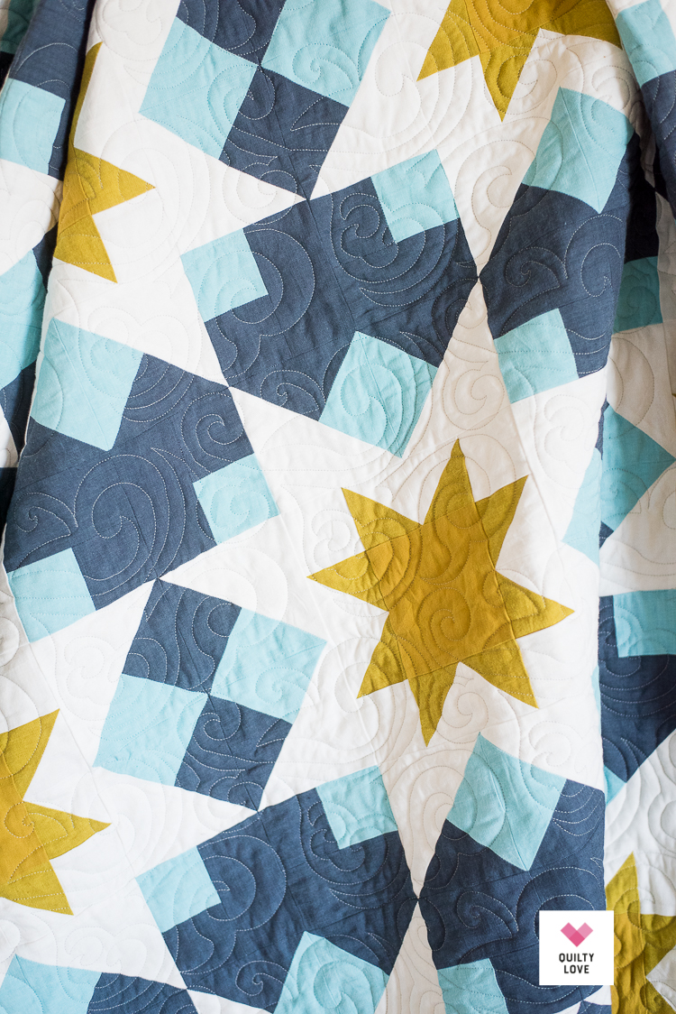 Night Stars Quilt A bold star quilt pattern Quilty Love