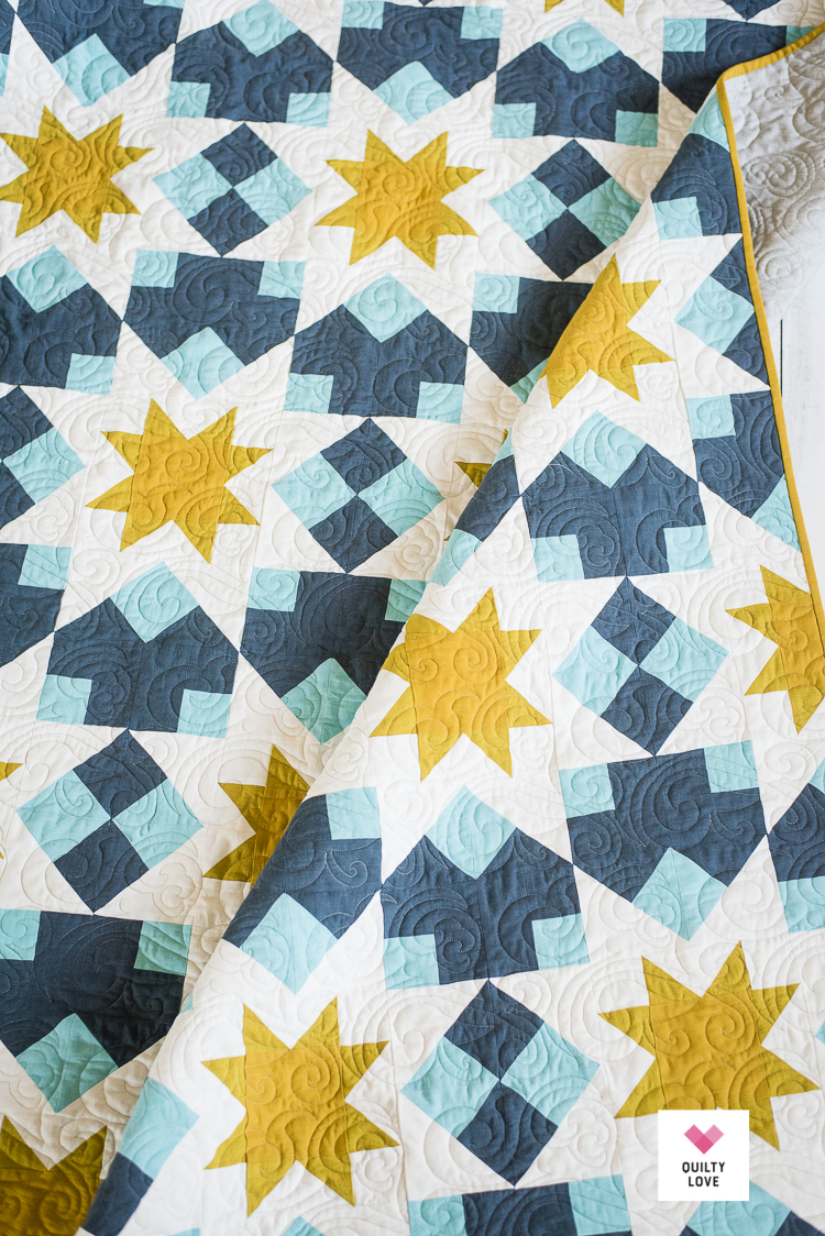 Night Stars Quilt A bold star quilt pattern Quilty Love