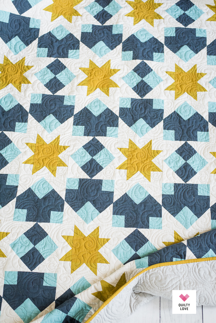 Night Stars Quilt A bold star quilt pattern Quilty Love