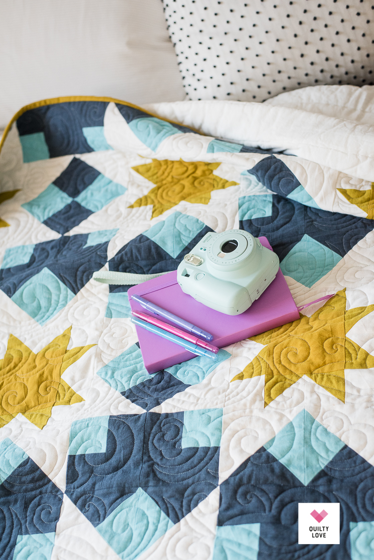 Night Stars Quilt A bold star quilt pattern Quilty Love