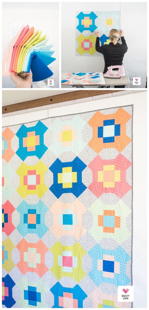 Sweet Summertime solids quilt pattern by Emily of quiltylove.com