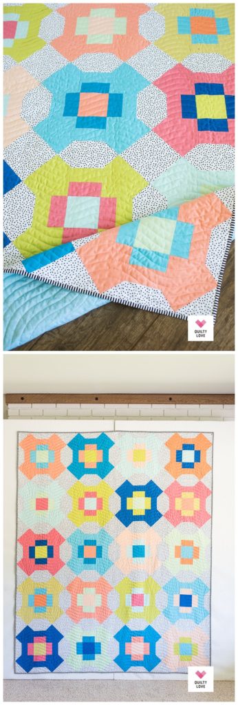 Sweet Summertime solids quilt pattern by Emily of quiltylove.com