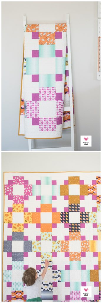 Hopscotch II quilt by Emily of quiltylove.com