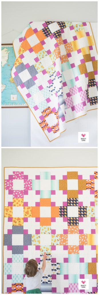 Hopscotch II quilt by Emily of quiltylove.com