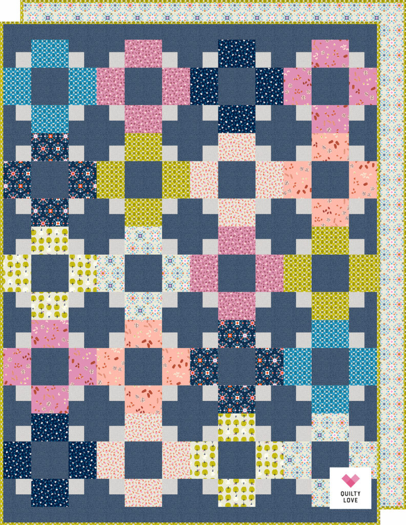 Hopscotch quilt by Emily of quiltylove.com using Smol fabrics