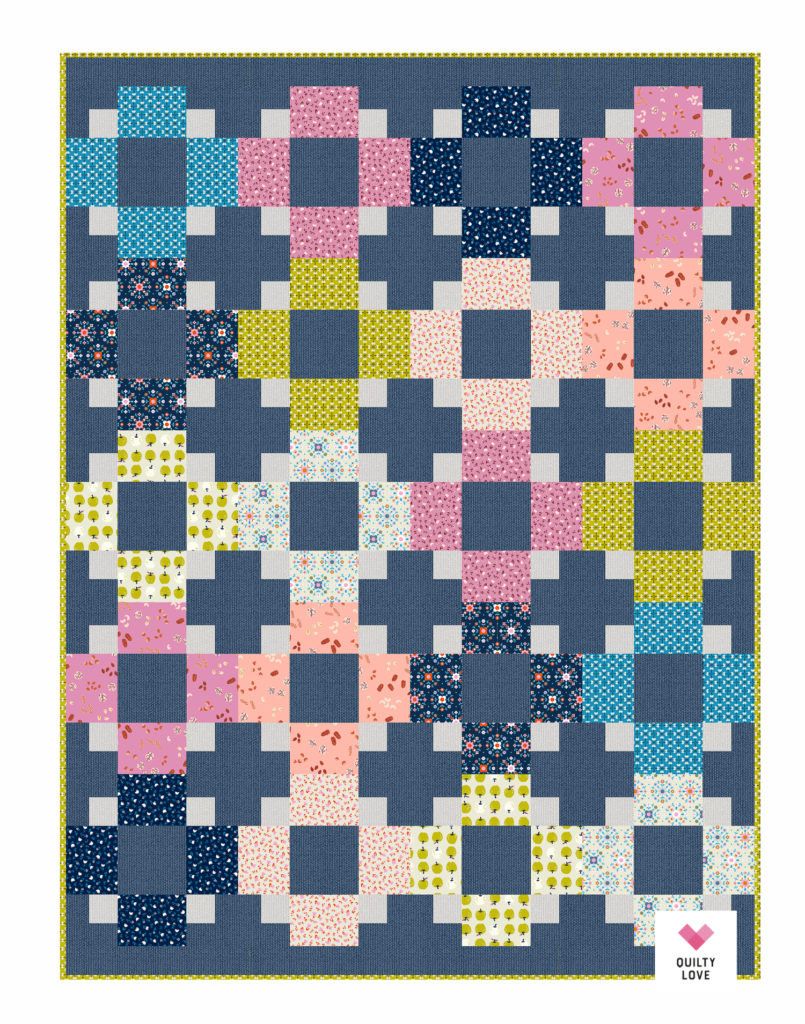 Hopscotch quilt by Emily of quiltylove.com using Smol fabrics