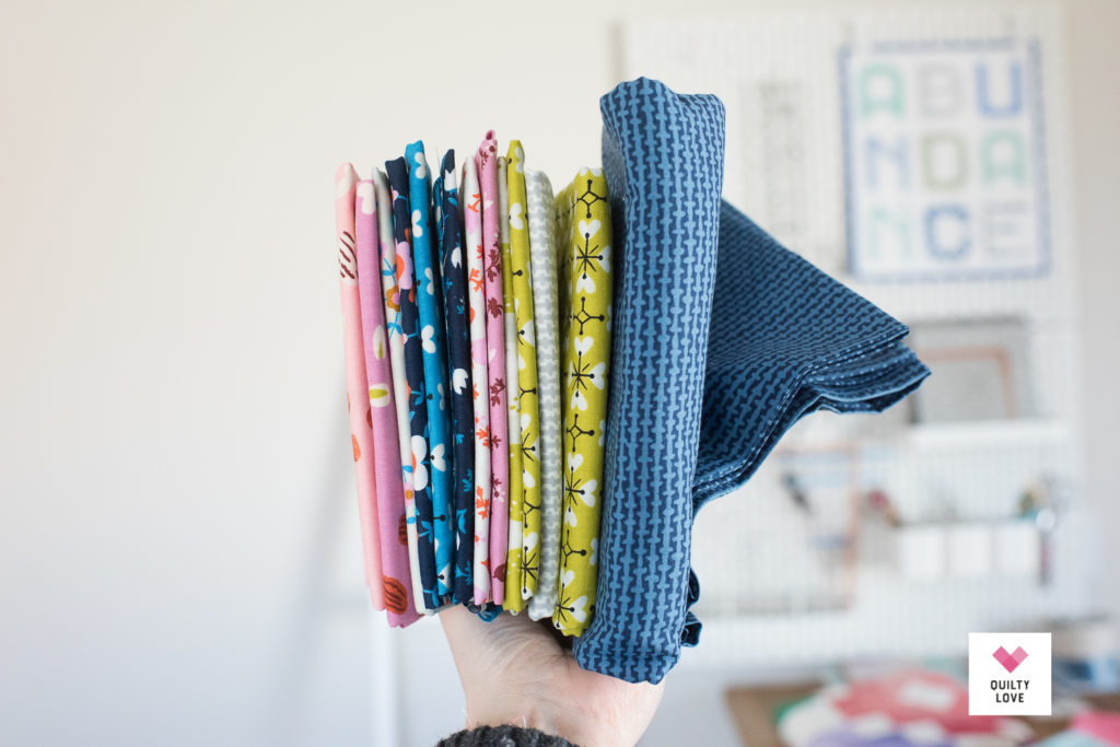 Hopscotch quilt by Emily of quiltylove.com using Smol fabrics