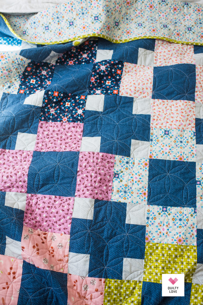 Hopscotch quilt by Emily of quiltylove.com using Smol fabrics