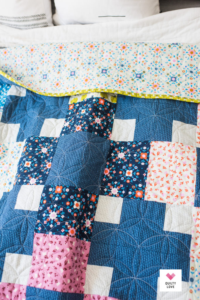 Hopscotch quilt by Emily of quiltylove.com using Smol fabrics