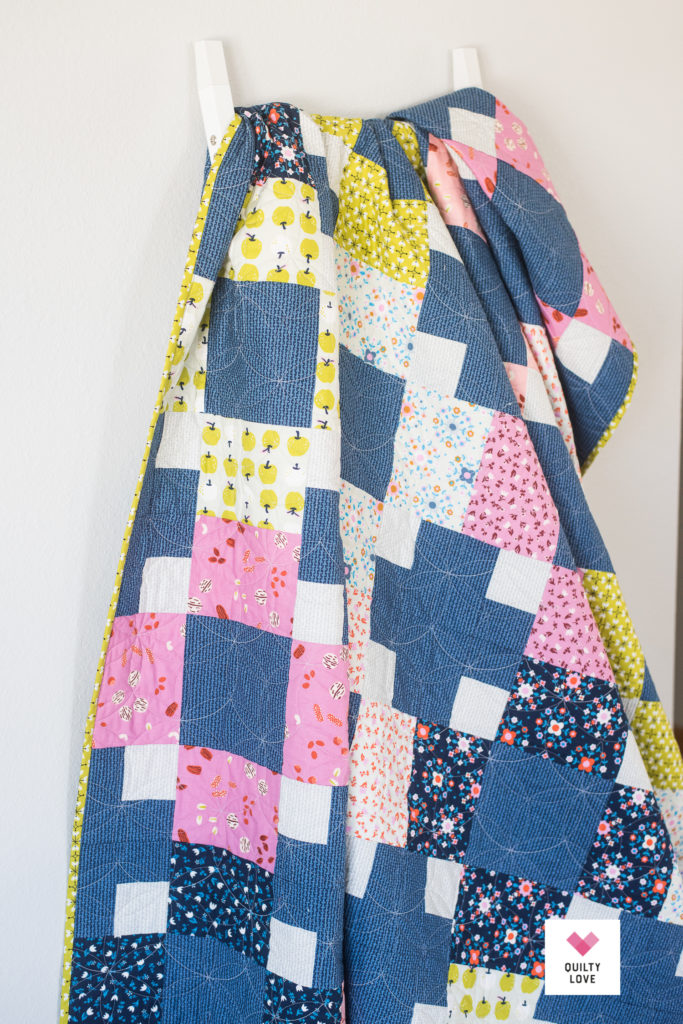 Hopscotch quilt by Emily of quiltylove.com using Smol fabrics