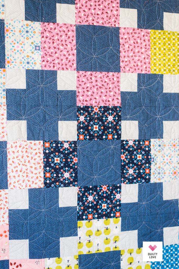 Hopscotch quilt by Emily of quiltylove.com using Smol fabrics