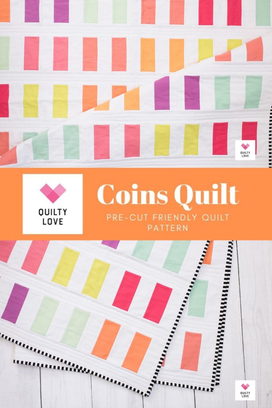 Quilt Using Coin Pattern Coin Quilt Pattern _ The Kona Cotton Solids One - Quilty Love