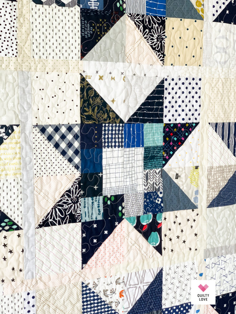 Quilty Stars quilt pattern by Emily of quiltylove.com