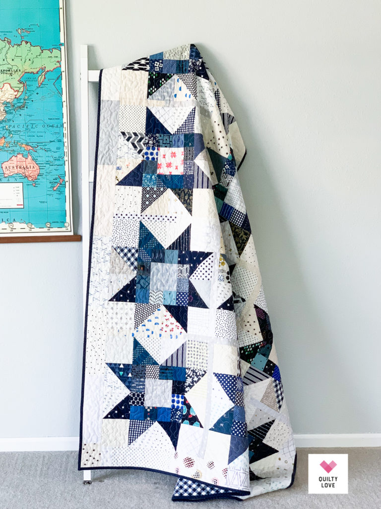 Quilty Stars quilt pattern by Emily of quiltylove.com