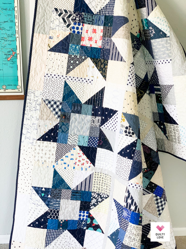 Quilty Stars quilt pattern by Emily of quiltylove.com