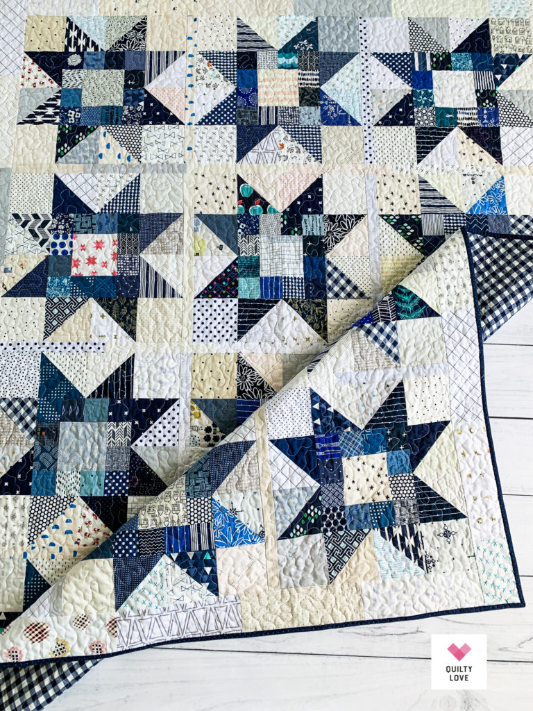 Quilty Stars quilt pattern by Emily of quiltylove.com