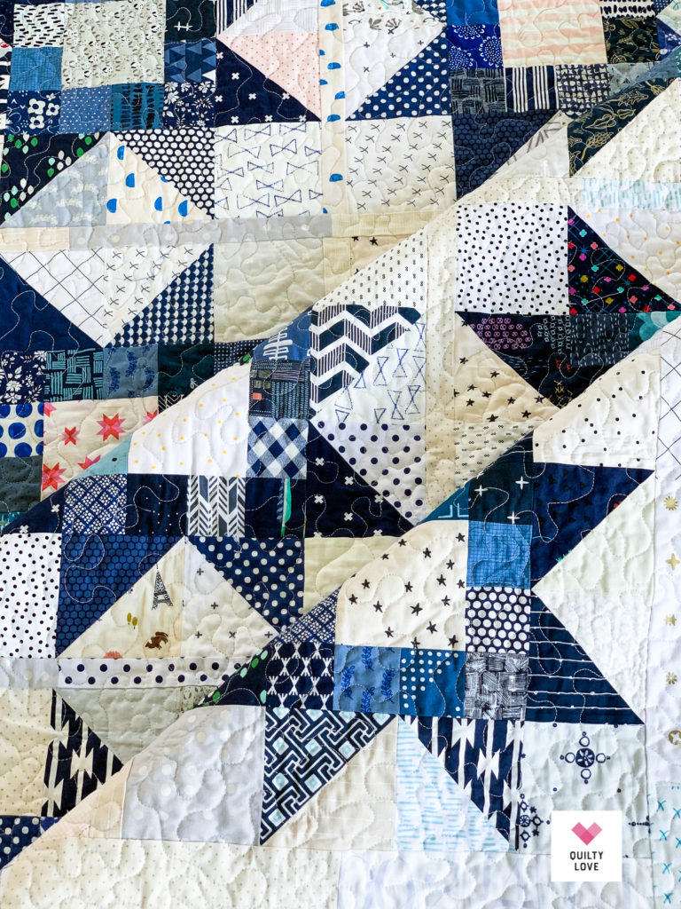 Quilty Stars quilt pattern by Emily of quiltylove.com