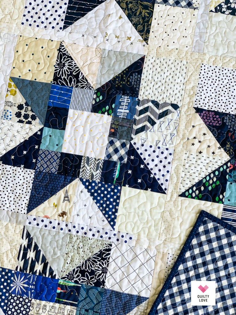Quilty Stars quilt pattern by Emily of quiltylove.com