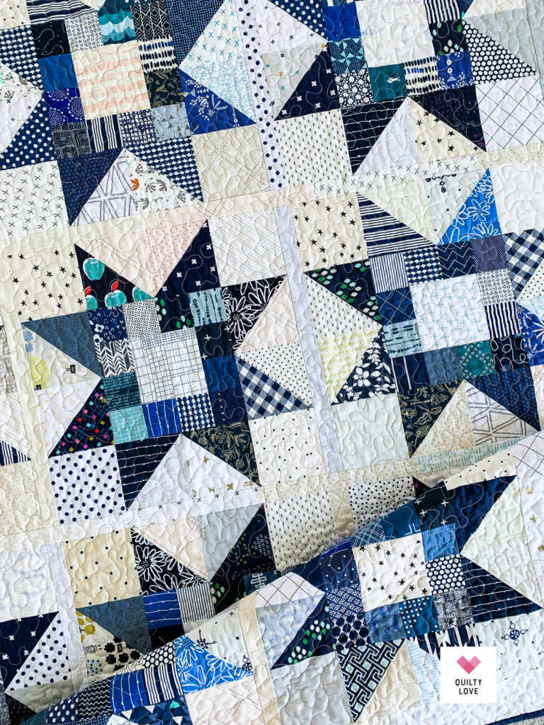 Quilty Stars quilt pattern by Emily of quiltylove.com