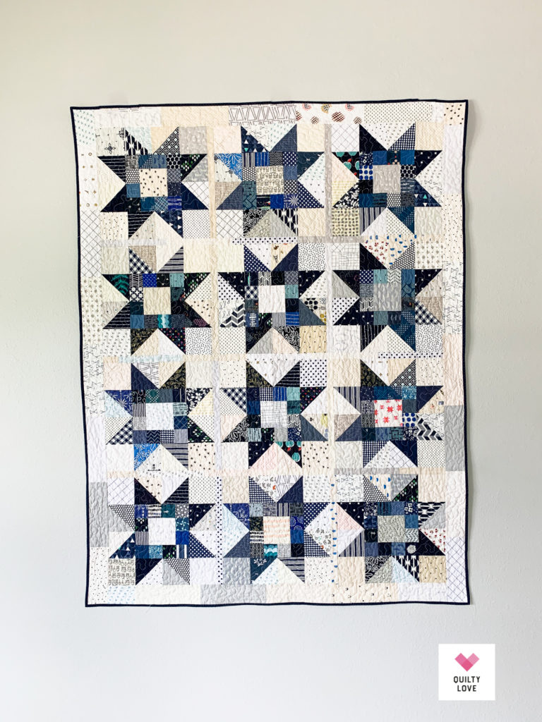 Quilty Stars quilt pattern by Emily of quiltylove.com