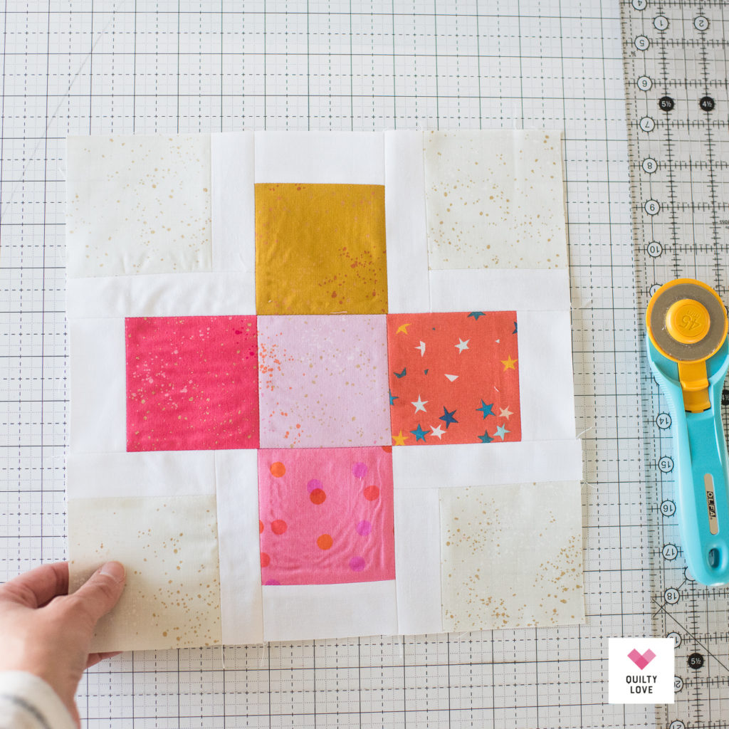 Heart Gems Quilt Kit - Ruby Star Society Basics - Speckled background