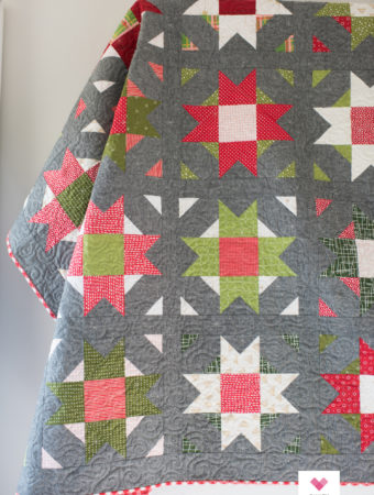 Christmas Compass Star quilt by Quilty Love