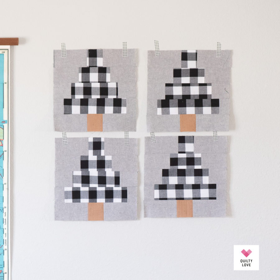 Modern Farmhouse Christmas quilt Quilty Trees Quilty Love