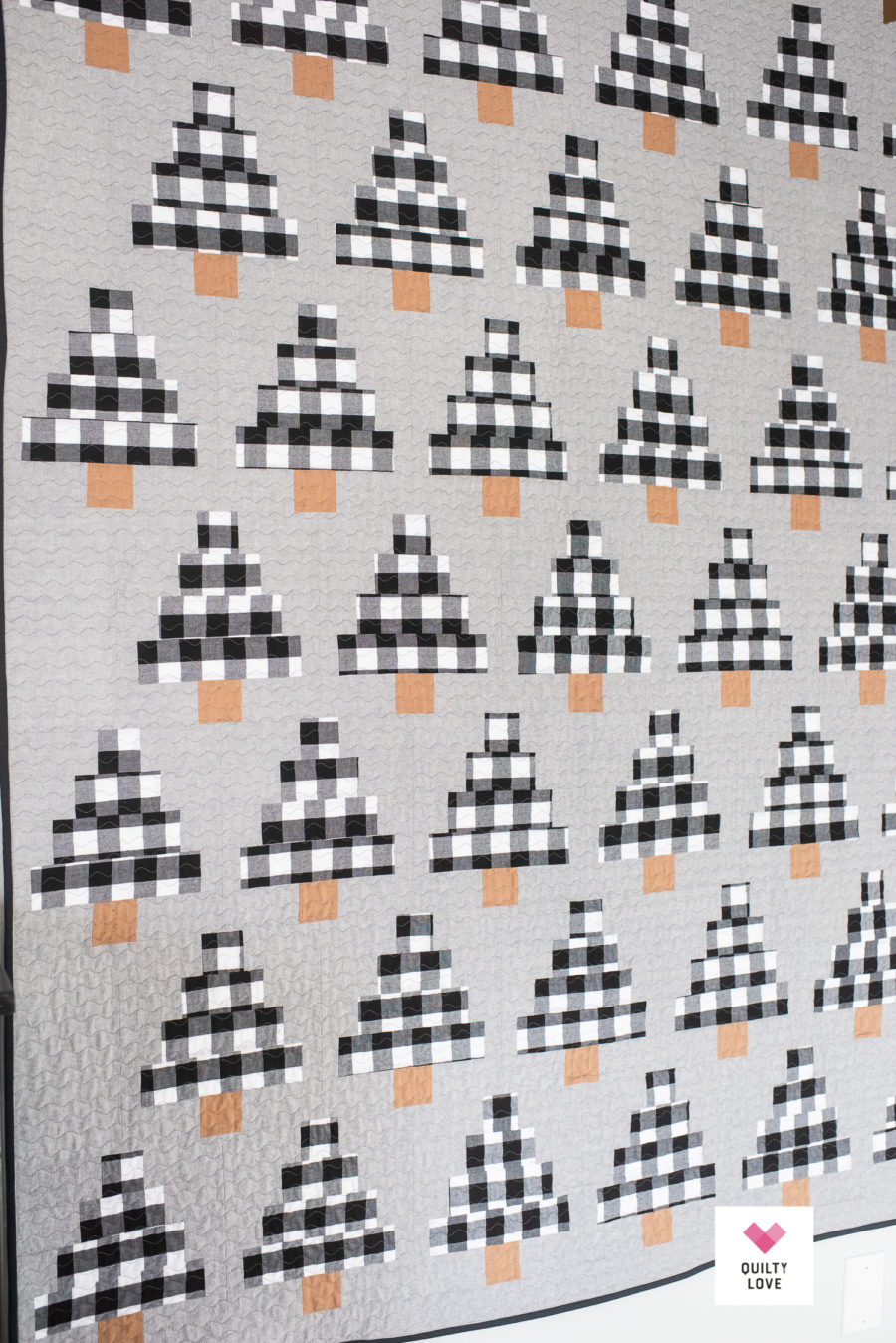 Modern Farmhouse Christmas quilt Quilty Trees Quilty Love